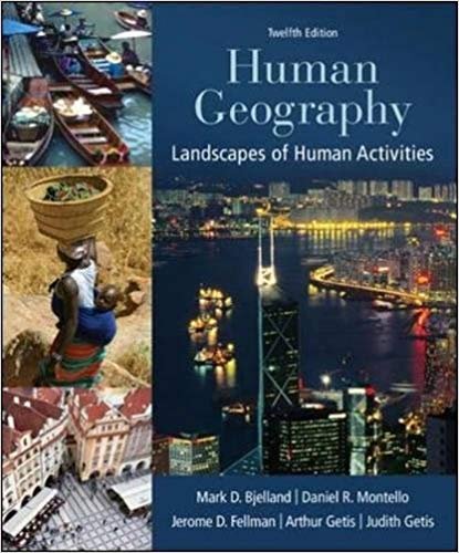 Human Geography Landscapes of Human Activities 12th Edition By Bjelland Associate Professor - Test Bank